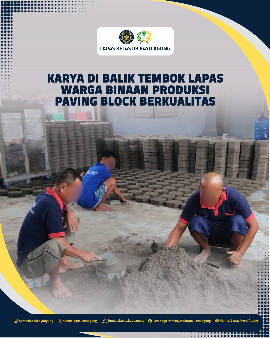 Karya di Balik Tembok Lapas, Warga Binaan Produksi Paving Block Berkualitas