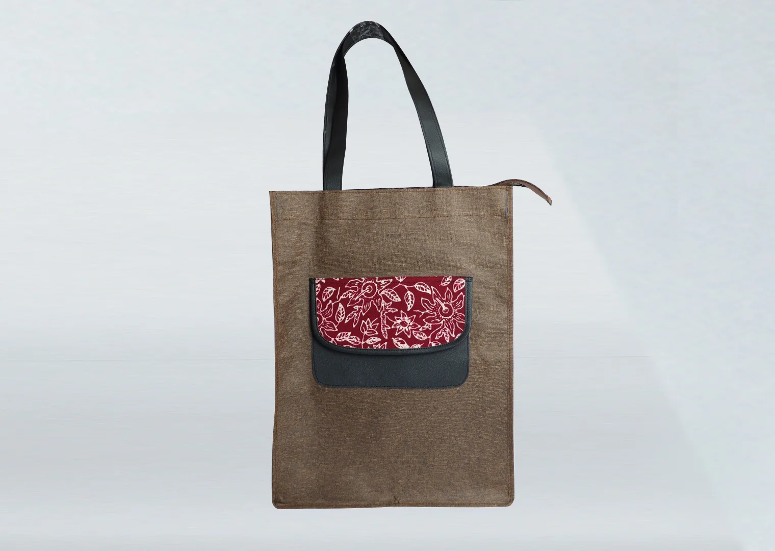 Totebag Kombinasi Jumputan Gambo Kantong Depan